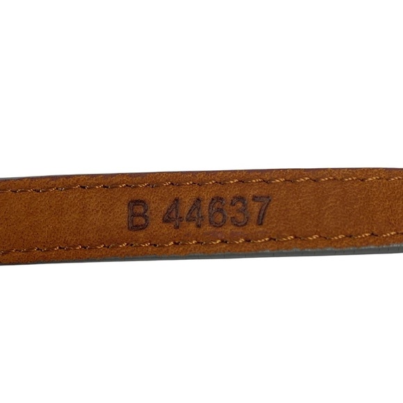 COLE HAAN Women Leather Skinny Belt in Silver with Silver Buckle Size M - Picture 3 of 5